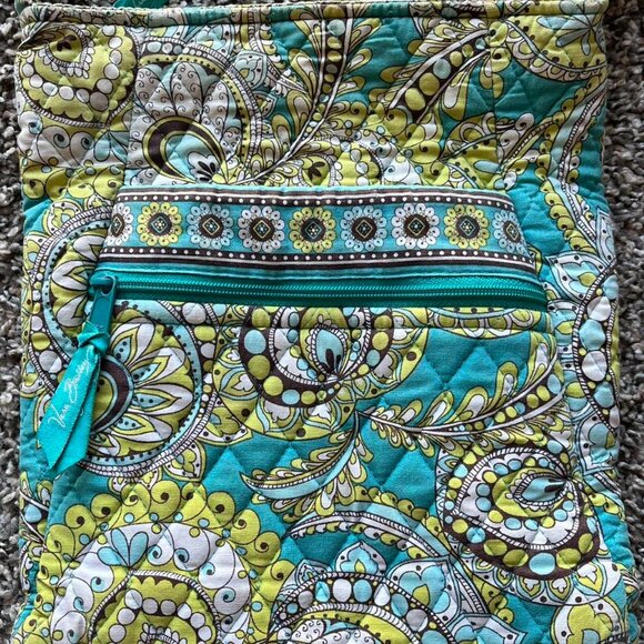Y2K Vera Bradley Crossbody Bag with Blue And Yellow Paisley Boho Print - Picture 2 of 8